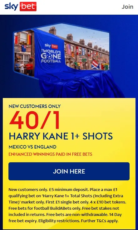 sky bet england vs mexico sign up offer