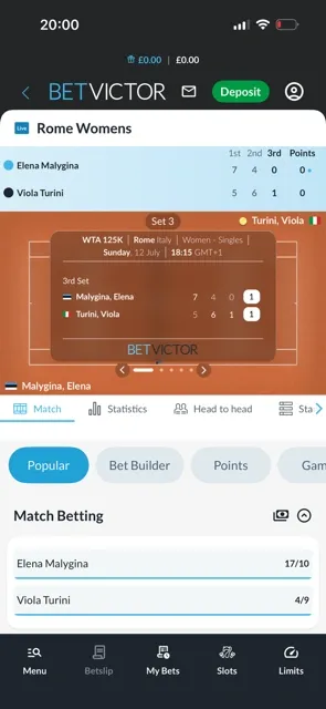 betvictor review: in-play betting