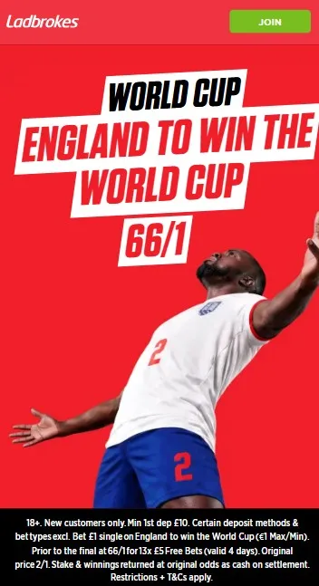ladbrokes england world cup boost offer