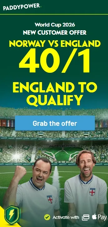 paddy power norway vs england offer