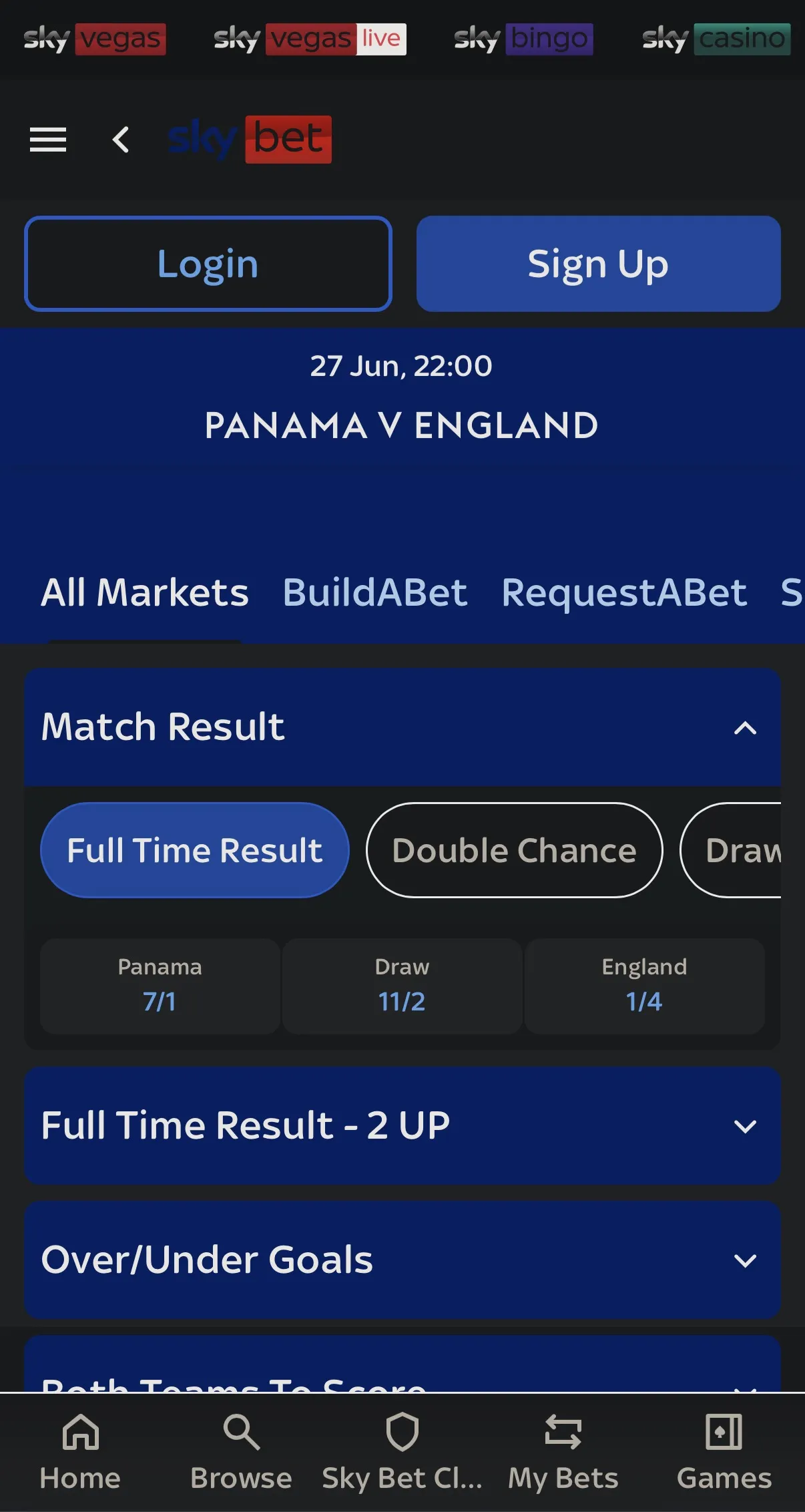 Calculating the overround for a three-way football betting market using the Panama vs England World Cup match