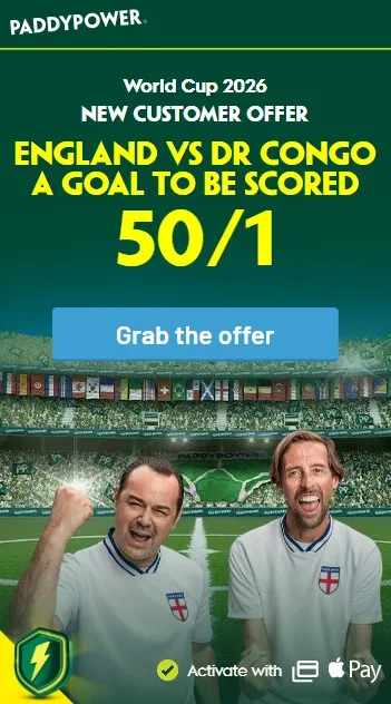 paddy power england vs congo offer
