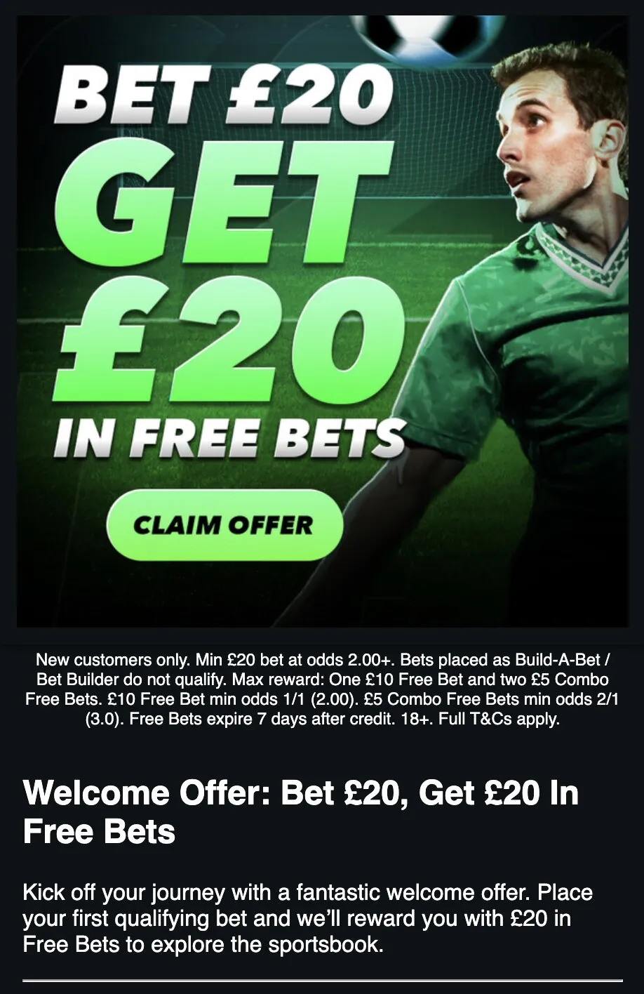 RightBet new betting site: Bet £20, Get £20