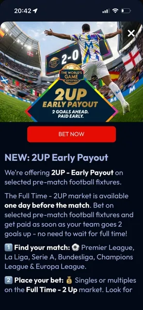 monopoly betting promotions for existing customers: 2up early payout