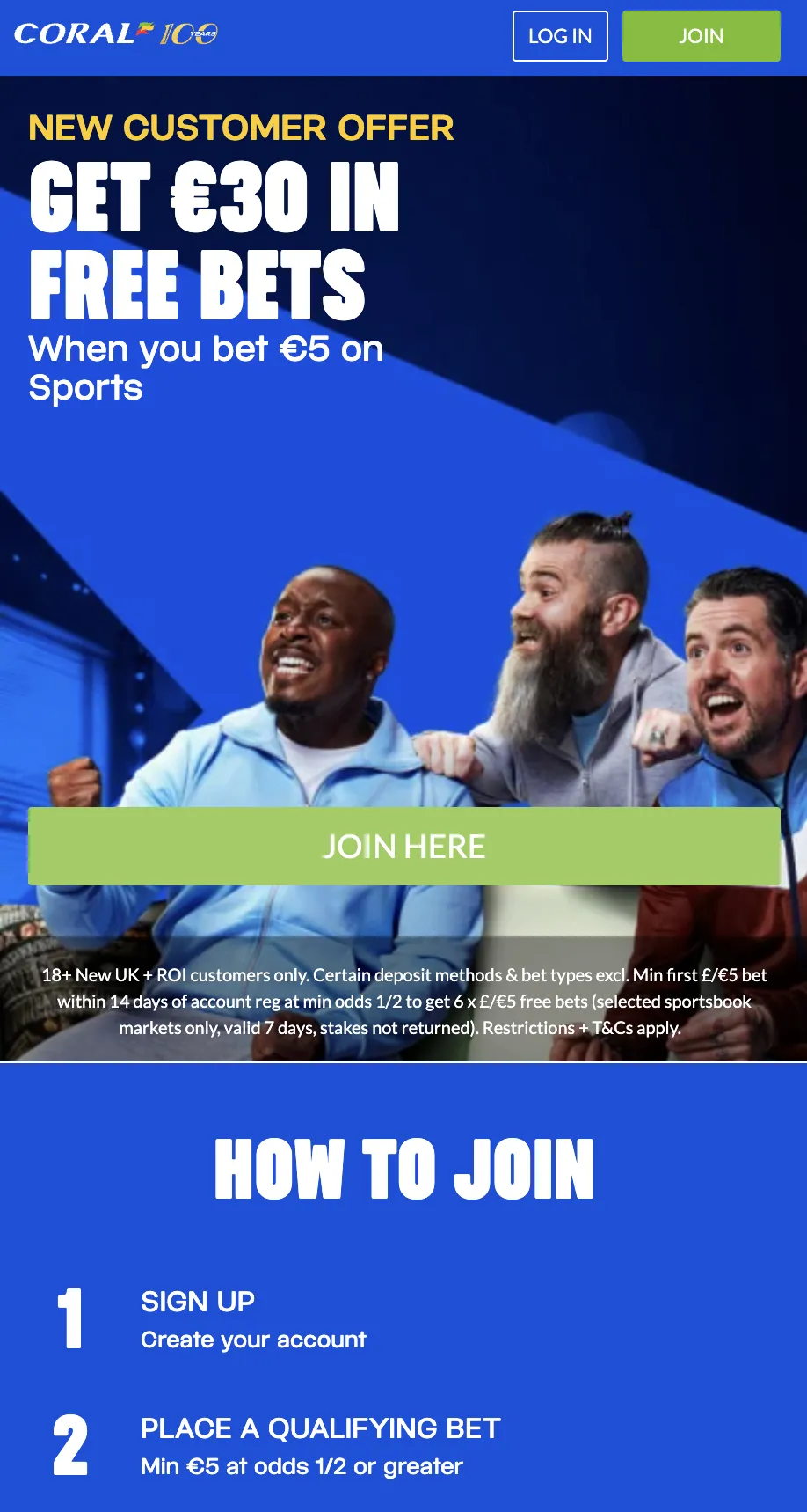Coral World Cup 2026 free bets offer, bet £5 get £30 in sportsbook and Bet Builder tokens
