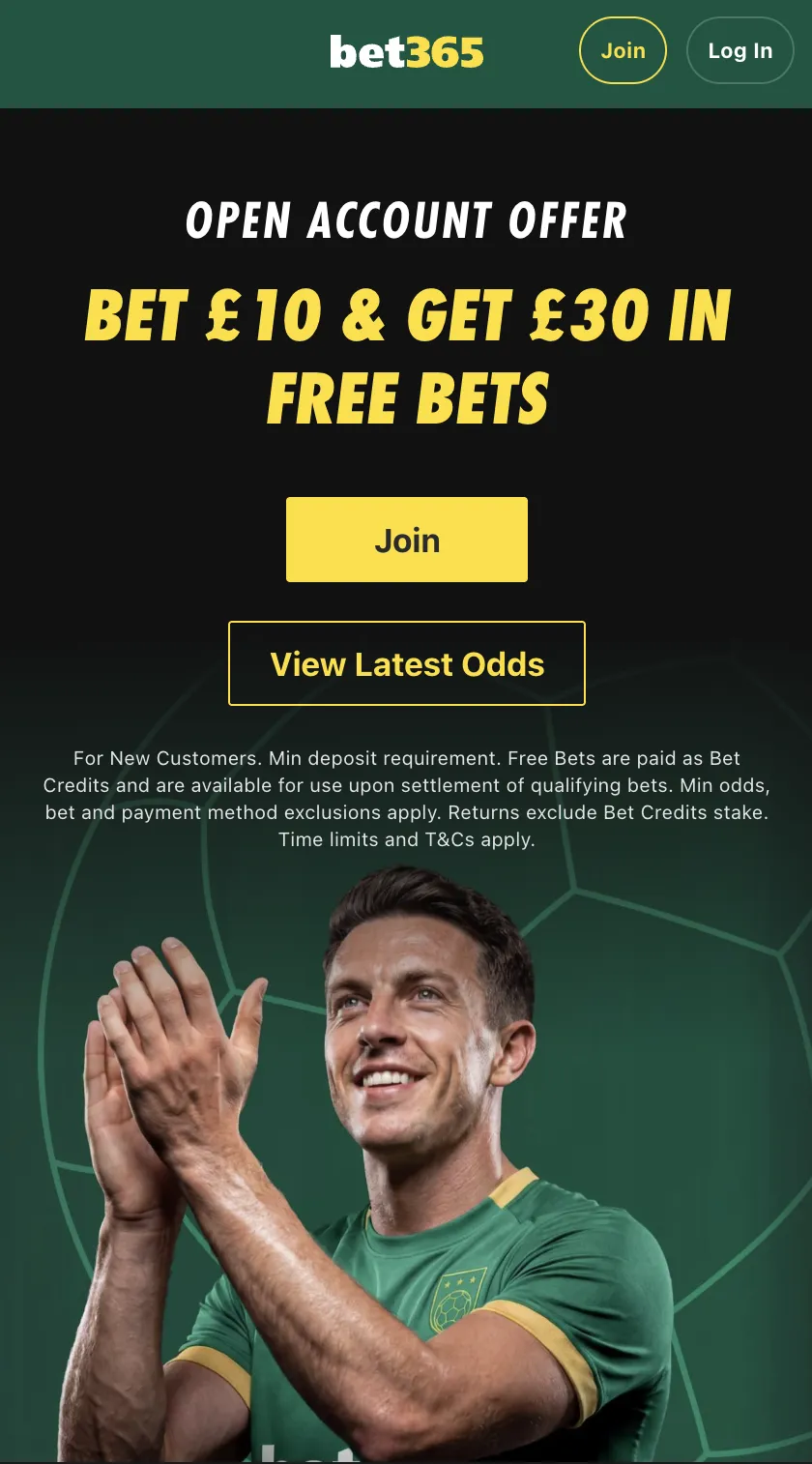 bet365 bonus code, join and get the bet365 welcome sports offer