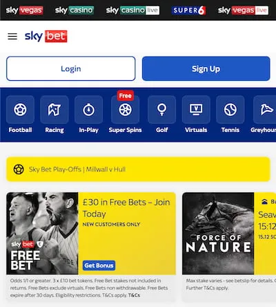 Sky Bet UK bookie