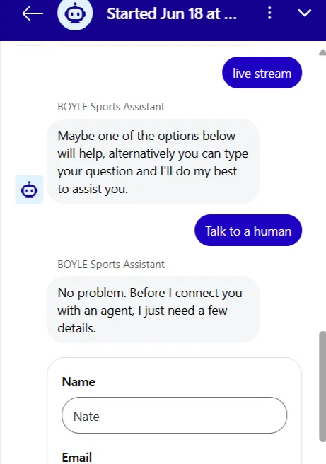 Customer support