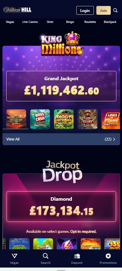 William Hill Vegas: King Millions jackpot drop